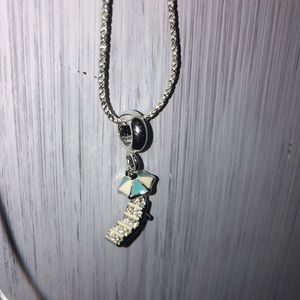 Cute beach necklace with airplane charm!